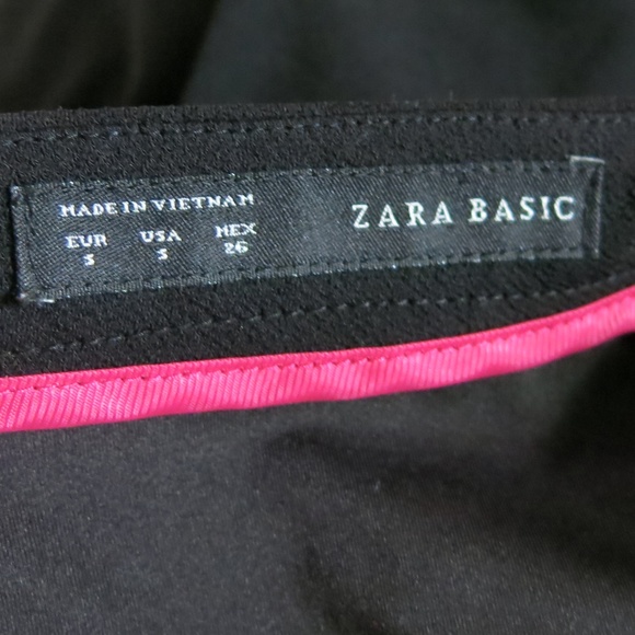 Zara Basic Black Tulip Wrap Pencil Skirt Sz Small - Picture 5 of 5